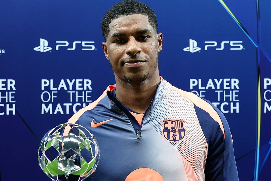 拉什福德欧冠双响获最佳，头球破门进化吐气扬眉！赛后暗讽曼联阿莫林